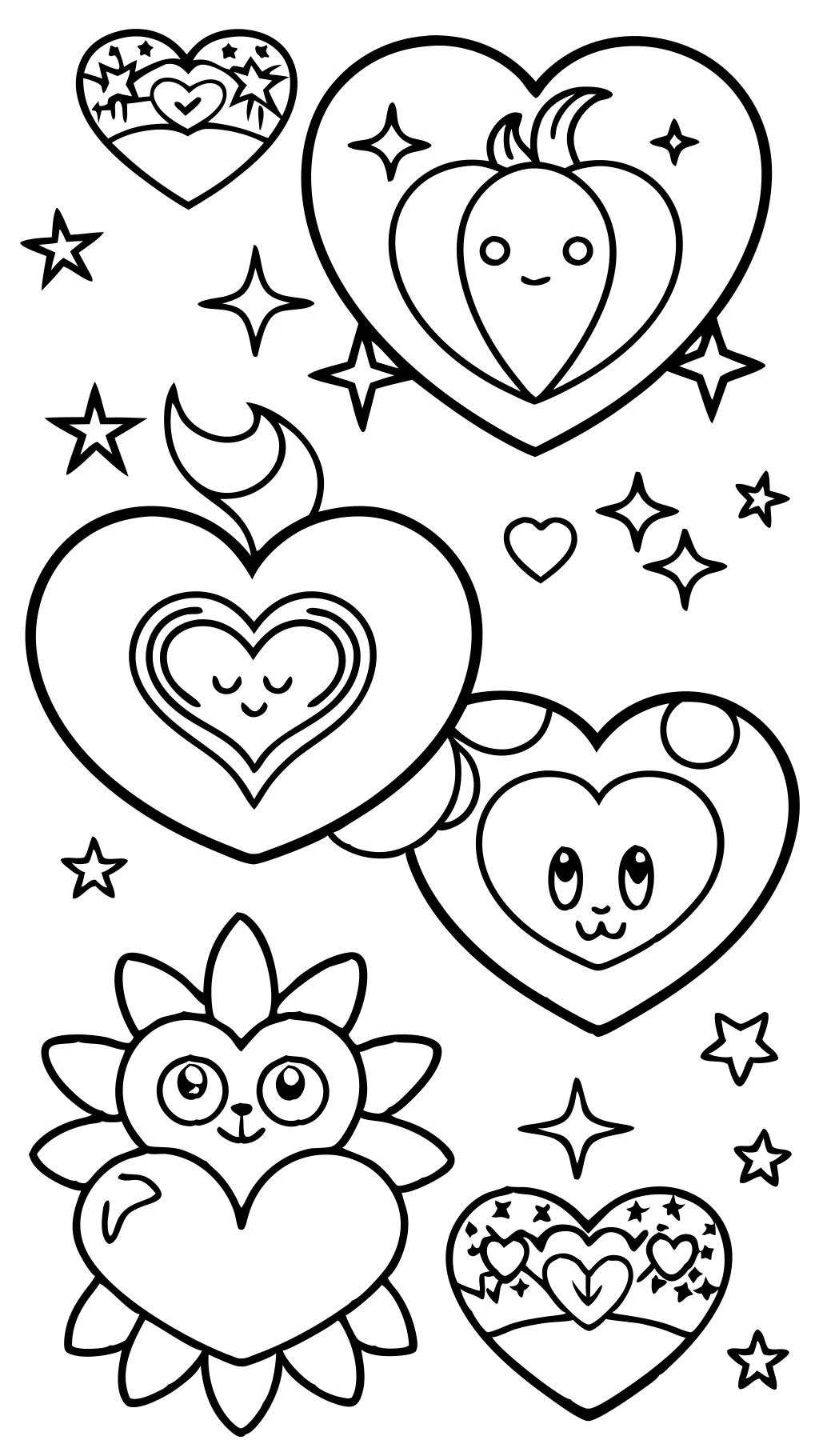 hearts coloring pages printable